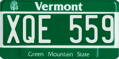 VT license plate XQE559
