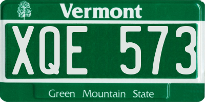 VT license plate XQE573