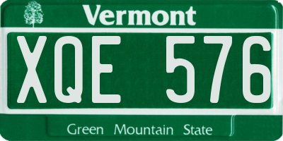 VT license plate XQE576