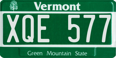 VT license plate XQE577