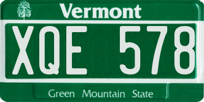 VT license plate XQE578