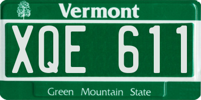 VT license plate XQE611