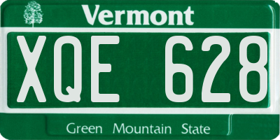 VT license plate XQE628