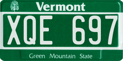 VT license plate XQE697