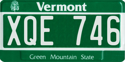 VT license plate XQE746