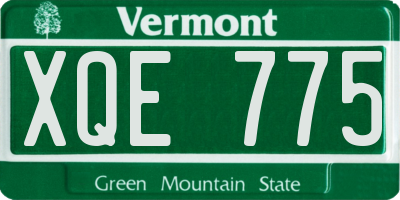 VT license plate XQE775