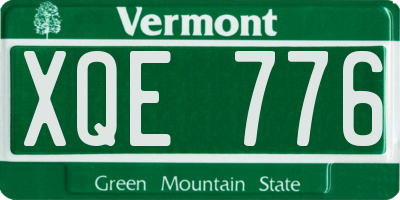 VT license plate XQE776
