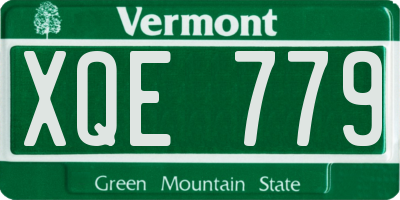 VT license plate XQE779