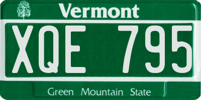 VT license plate XQE795