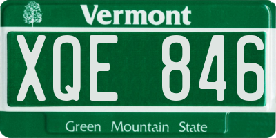 VT license plate XQE846