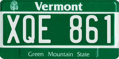 VT license plate XQE861
