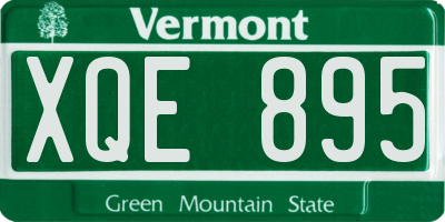 VT license plate XQE895