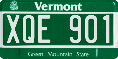 VT license plate XQE901