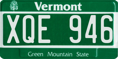 VT license plate XQE946