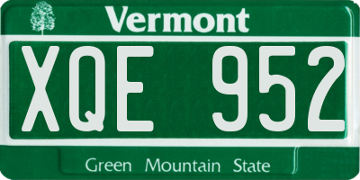 VT license plate XQE952