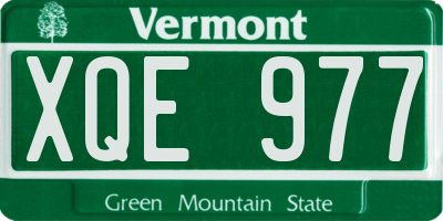 VT license plate XQE977