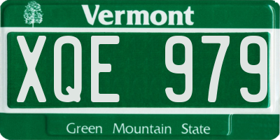 VT license plate XQE979