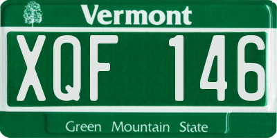 VT license plate XQF146