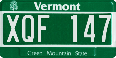 VT license plate XQF147