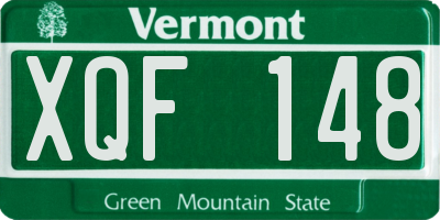 VT license plate XQF148