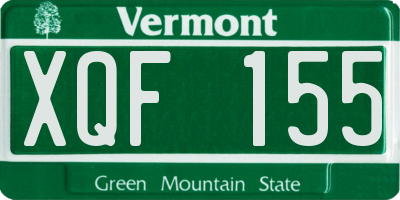 VT license plate XQF155