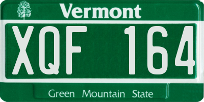 VT license plate XQF164