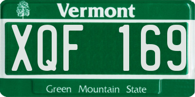 VT license plate XQF169