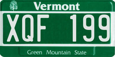 VT license plate XQF199