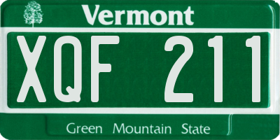 VT license plate XQF211