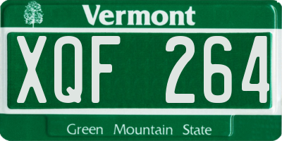 VT license plate XQF264