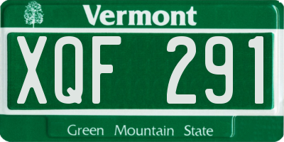 VT license plate XQF291