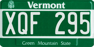 VT license plate XQF295
