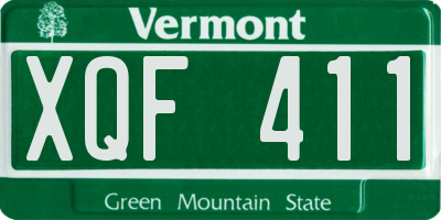 VT license plate XQF411