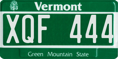 VT license plate XQF444