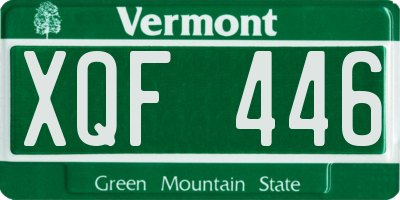 VT license plate XQF446