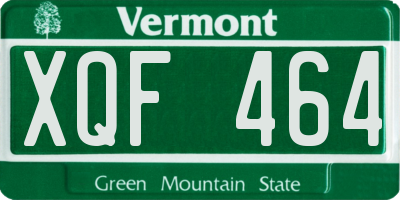 VT license plate XQF464