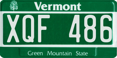 VT license plate XQF486