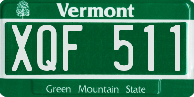 VT license plate XQF511