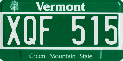 VT license plate XQF515