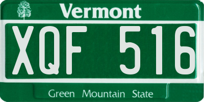 VT license plate XQF516