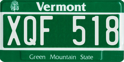 VT license plate XQF518