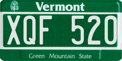 VT license plate XQF520