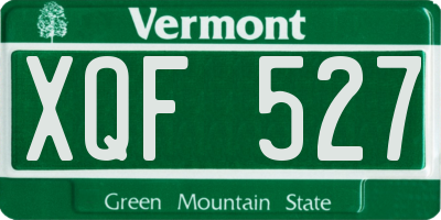 VT license plate XQF527