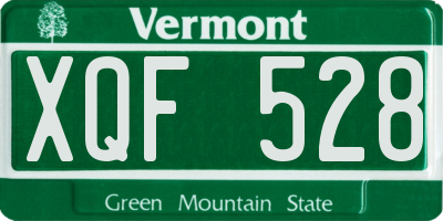 VT license plate XQF528
