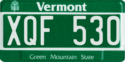 VT license plate XQF530