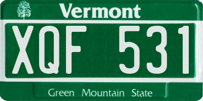 VT license plate XQF531