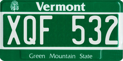 VT license plate XQF532