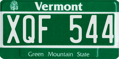 VT license plate XQF544