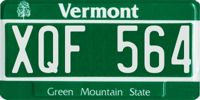 VT license plate XQF564
