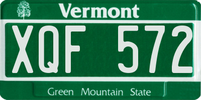 VT license plate XQF572